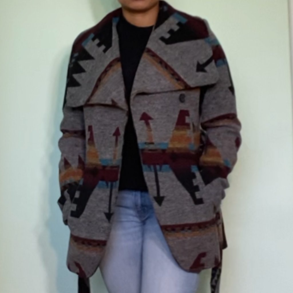 Patterned Pea Coat
